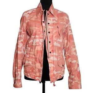 GAP Utility Jacket in Pink Camo, Women's Size Small